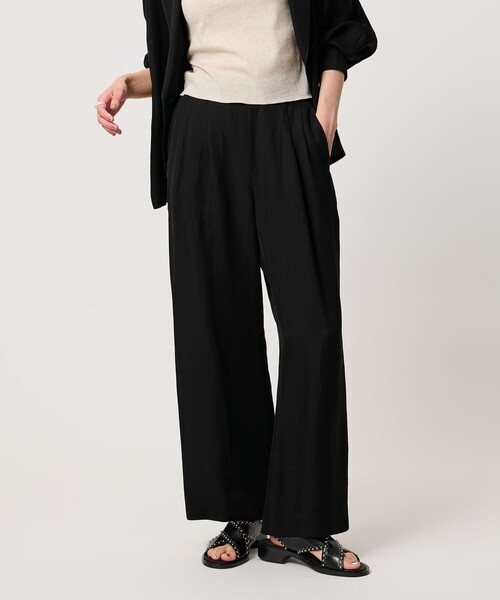 UNITED ARROWS（ユナイテッドアローズ）の「タック イージーパンツ ‐ウォッシャブル‐（スラックス・レディース・ネイビー/ブラック・38/36）」の9枚目の写真