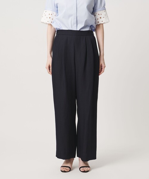 UNITED ARROWS（ユナイテッドアローズ）の「タック イージーパンツ ‐ウォッシャブル‐（スラックス・レディース・ネイビー/ブラック・38/36）」の6枚目の写真