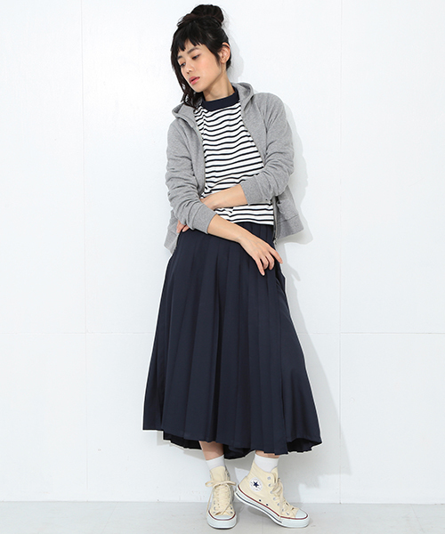 CAROLINA GLASER(カロリナ グレイサー)の「CAROLINA GLASER / ハイネックボーダー(Tシャツ/カットソー・レディース・グレー/ネイビー・ONE SIZE)」の8枚目の写真