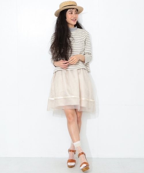 CAROLINA GLASER(カロリナ グレイサー)の「CAROLINA GLASER / ハイネックボーダー(Tシャツ/カットソー・レディース・グレー/ネイビー・ONE SIZE)」の18枚目の写真