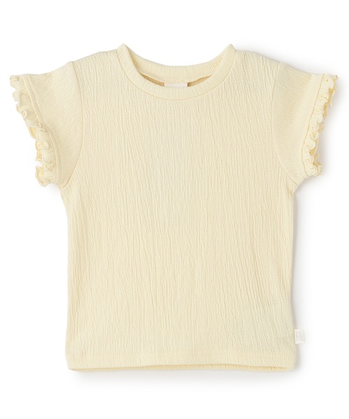 petit main(プティマイン)の「カット楊柳Tシャツ(Tシャツ/カットソー・キッズ・アイボリー/クリーム/ラベンダー/ドット/ブラウン・80cm/110cm/120cm/130cm/90cm/100cm)」の12枚目の写真