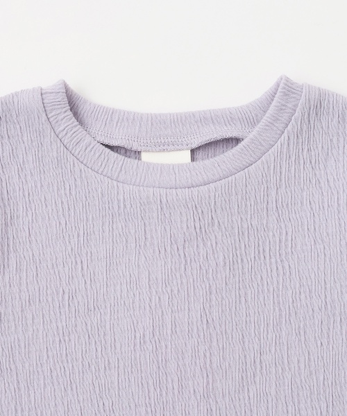 petit main(プティマイン)の「カット楊柳Tシャツ(Tシャツ/カットソー・キッズ・アイボリー/クリーム/ラベンダー/ドット/ブラウン・80cm/110cm/120cm/130cm/90cm/100cm)」の15枚目の写真