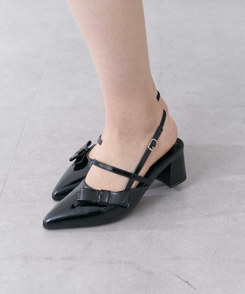 OLIVE des OLIVE(オリーブデオリーブ)の「【Belle Charme】Elegant Ribbon Mules(その他シューズ・レディース・ブラック/ピンク/ドット・SMALL/MEDIUM/LARGE)」の5枚目の写真