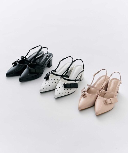 OLIVE des OLIVE(オリーブデオリーブ)の「【Belle Charme】Elegant Ribbon Mules(その他シューズ・レディース・ブラック/ピンク/ドット・SMALL/MEDIUM/LARGE)」の9枚目の写真