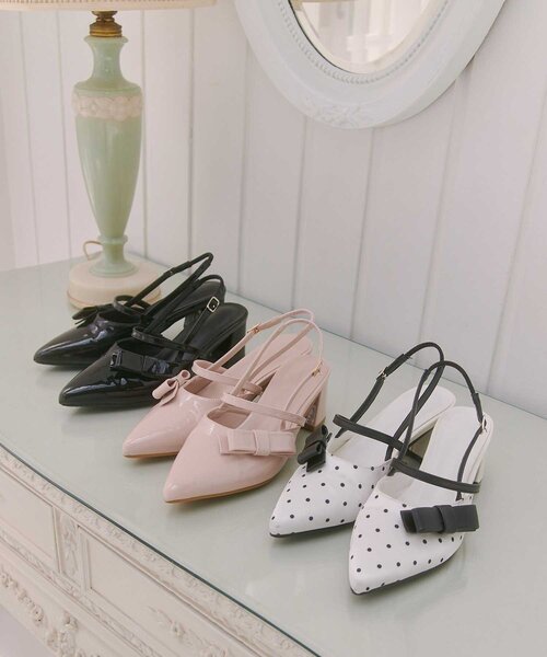 OLIVE des OLIVE(オリーブデオリーブ)の「【Belle Charme】Elegant Ribbon Mules(その他シューズ・レディース・ブラック/ピンク/ドット・SMALL/MEDIUM/LARGE)」の21枚目の写真