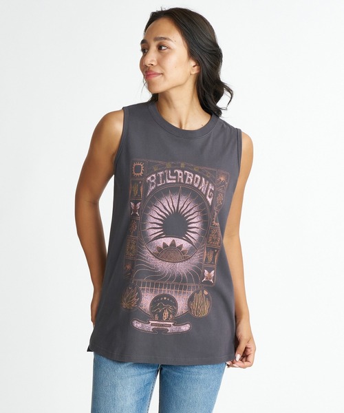 BILLABONG(ビラボン)の「BILLABONG ウィメンズ GRAPHIC LOOSE TANK TOP タンクトップ 【2026年夏モデル】(タンクトップ・レディース・オフホワイト/ピンク系その他/ホワイト・MEDIUM)」の1枚目の写真