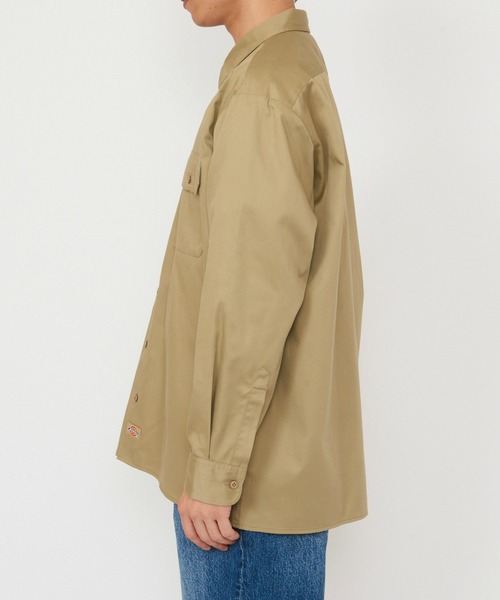Dickies（ディッキーズ）の「Dickies/ディッキーズ ワークシャツ 長袖 "574"（シャツ/ブラウス・メンズ・ネイビー/ベージュ/ブラック/チャコールグレー・X-LARGE/MEDIUM/LARGE）」の8枚目の写真