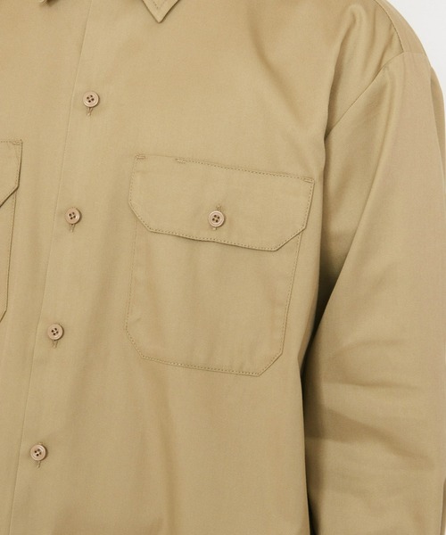 Dickies（ディッキーズ）の「Dickies/ディッキーズ ワークシャツ 長袖 "574"（シャツ/ブラウス・メンズ・ネイビー/ベージュ/ブラック/チャコールグレー・X-LARGE/MEDIUM/LARGE）」の12枚目の写真