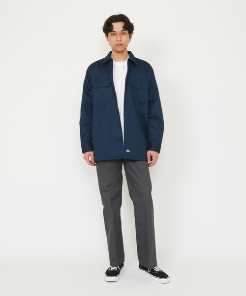 Dickies（ディッキーズ）の「Dickies/ディッキーズ ワークシャツ 長袖 "574"（シャツ/ブラウス・メンズ・ネイビー/ベージュ/ブラック/チャコールグレー・X-LARGE/MEDIUM/LARGE）」の15枚目の写真
