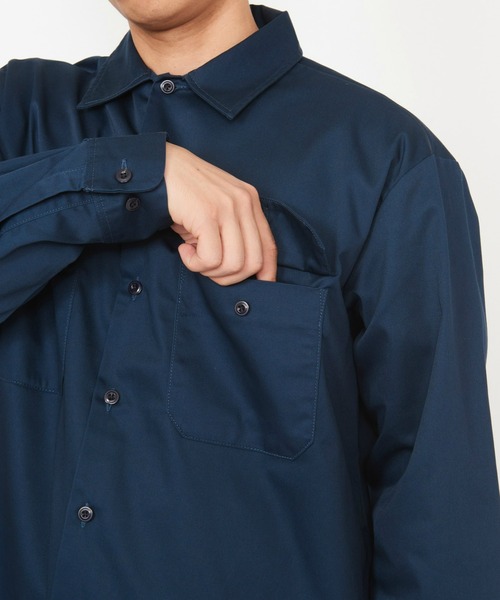 Dickies（ディッキーズ）の「Dickies/ディッキーズ ワークシャツ 長袖 "574"（シャツ/ブラウス・メンズ・ネイビー/ベージュ/ブラック/チャコールグレー・X-LARGE/MEDIUM/LARGE）」の20枚目の写真
