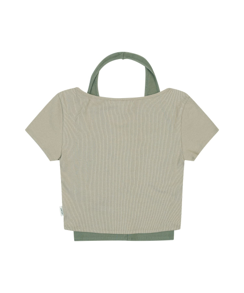 ORDINARY HOLIDAY（オーディナリー ホリデー）の「HALTER LAYERED T-SHIRT SET [LIGHT KHAKI]（Tシャツ/カットソー・レディース・その他・FREE）」の3枚目の写真