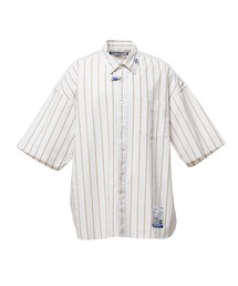 【in・stru(men-tal).】COTTON HIGH DENSITY STRIPE SS SHIRTS