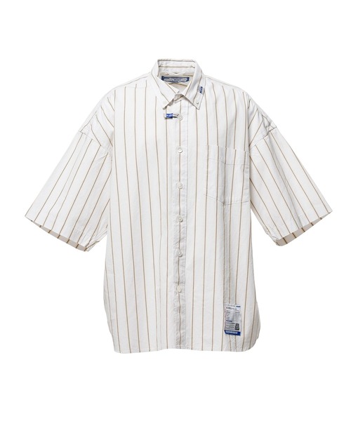 In・stru(men-tal).(インストルメンタル)の「【in・stru(men-tal).】COTTON HIGH DENSITY STRIPE SS SHIRTS(シャツ/ブラウス・メンズ・ホワイト/ブラック・48/46/44)」の1枚目の写真