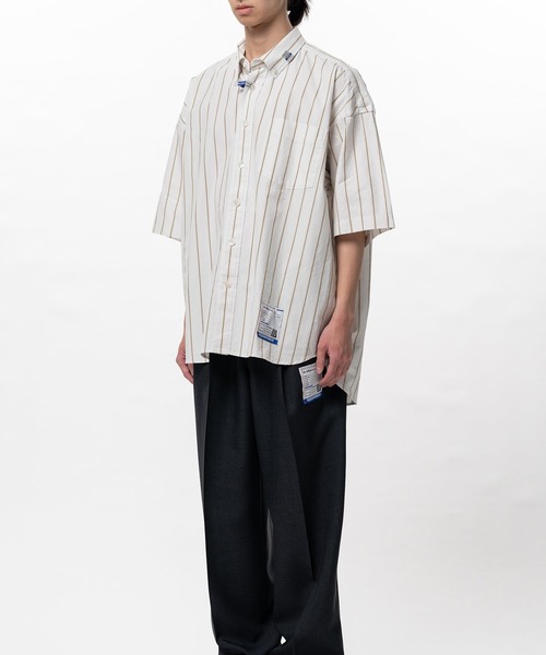 In・stru(men-tal).(インストルメンタル)の「【in・stru(men-tal).】COTTON HIGH DENSITY STRIPE SS SHIRTS(シャツ/ブラウス・メンズ・ホワイト/ブラック・48/46/44)」の5枚目の写真