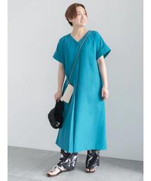 Te chichi（テチチ）の「【接触冷感】麻調サックワンピース《新色追加》（ワンピース）」