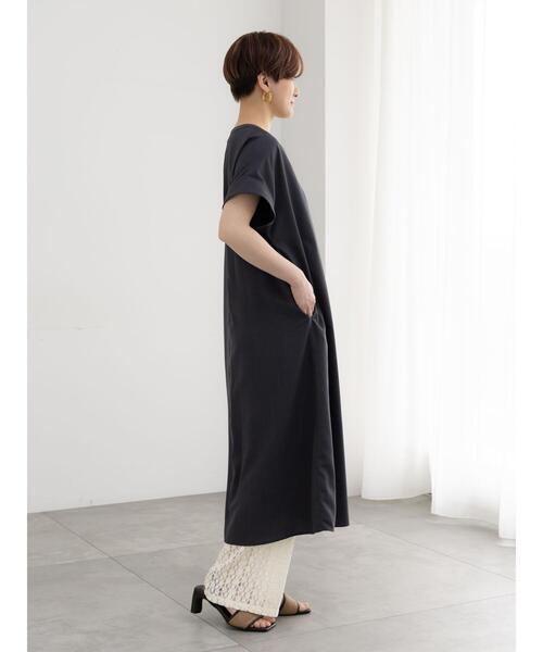 Te chichi（テチチ）の「麻調サックワンピース（ワンピース・レディース・ブラック/ブラウン/レッド/ブルー・F）」の14枚目の写真