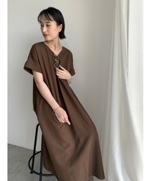 Te chichi（テチチ）の「【接触冷感】麻調サックワンピース《新色追加》（ワンピース）」