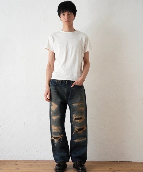 ROYAL FLASH(ロイヤルフラッシュ)の「Bante/バンテ/クラッシュ セルヴィッチ ストレートデニム(デニムパンツ・メンズ・ブルー・4/3)」の2枚目の写真