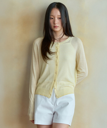 ベイリネンカーディガン_LIGHT YELLOW(WC26KN23)