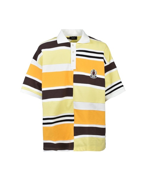 BREATH(ブレス)の「EMBLEM LOGO CRAZY BORDER POLO SHIRT(シャツ/ブラウス・メンズ・ブルー/ブラック/レッド/イエロー・MEDIUM/LARGE/SMALL)」の4枚目の写真