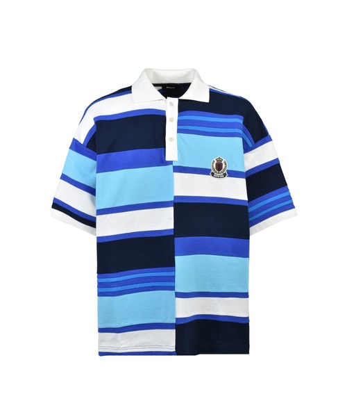 BREATH(ブレス)の「EMBLEM LOGO CRAZY BORDER POLO SHIRT(シャツ/ブラウス・メンズ・ブルー/ブラック/レッド/イエロー・MEDIUM/LARGE/SMALL)」の3枚目の写真