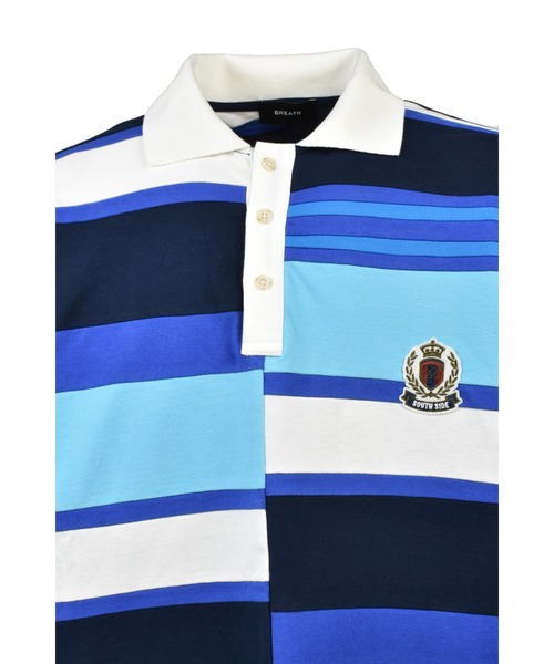 BREATH(ブレス)の「EMBLEM LOGO CRAZY BORDER POLO SHIRT(シャツ/ブラウス・メンズ・ブルー/ブラック/レッド/イエロー・MEDIUM/LARGE/SMALL)」の9枚目の写真