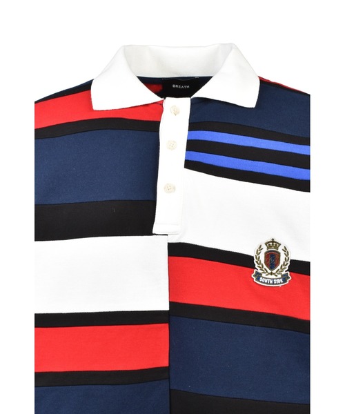 BREATH(ブレス)の「EMBLEM LOGO CRAZY BORDER POLO SHIRT(シャツ/ブラウス・メンズ・ブルー/ブラック/レッド/イエロー・MEDIUM/LARGE/SMALL)」の12枚目の写真