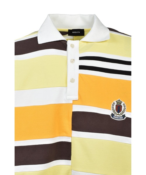 BREATH(ブレス)の「EMBLEM LOGO CRAZY BORDER POLO SHIRT(シャツ/ブラウス・メンズ・ブルー/ブラック/レッド/イエロー・MEDIUM/LARGE/SMALL)」の15枚目の写真