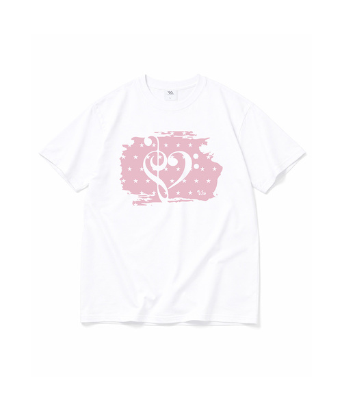 VENHIT(ベンヒット)の「ハートミュージック クールコットン 半袖Tシャツ(Tシャツ/カットソー・レディース・ホワイト/ブラック・SMALL/MEDIUM/LARGE/X-LARGE)」の1枚目の写真