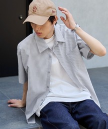 WEGO/クロップドSSサッカーストライプシャツ