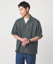 ウォッシュド オープンカラー 半袖 シャツ