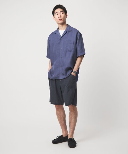 green label relaxing(グリーンレーベルリラクシング)の「ウォッシュド オープンカラー 半袖 シャツ(シャツ/ブラウス・メンズ・ネイビー/ケリーグリーン/ロイヤルブルー・M/L/XL/S)」の8枚目の写真