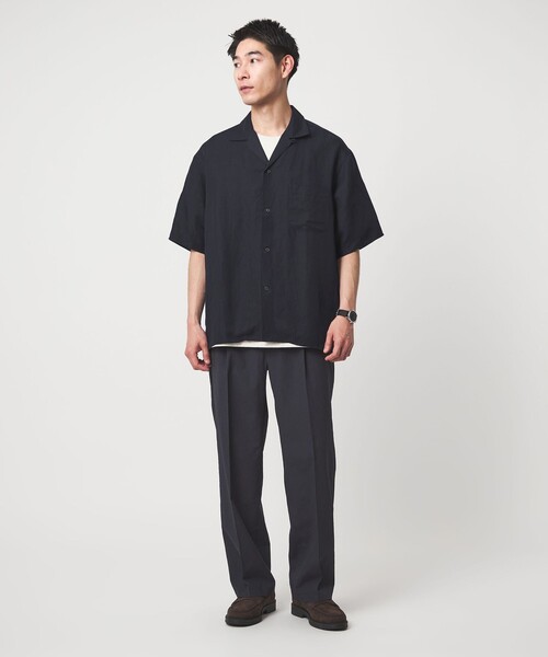 green label relaxing(グリーンレーベルリラクシング)の「ウォッシュド オープンカラー 半袖 シャツ(シャツ/ブラウス・メンズ・ネイビー/ケリーグリーン/ロイヤルブルー・M/L/XL/S)」の10枚目の写真
