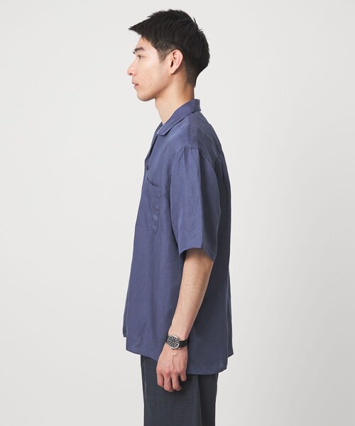 green label relaxing(グリーンレーベルリラクシング)の「ウォッシュド オープンカラー 半袖 シャツ(シャツ/ブラウス・メンズ・ネイビー/ケリーグリーン/ロイヤルブルー・M/L/XL/S)」の12枚目の写真