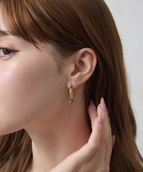 Siel(シエル)の「バイカラーメタルピアス(ピアス(両耳用)・レディース・シルバー系その他/シルバー系その他2・FREE)」の8枚目の写真