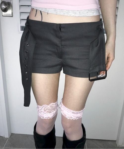 THEAIRTOWN(ジエアタウン)の「micro belt cotton shorts(その他パンツ・レディース・ブラック/ダークグレー・FREE)」の14枚目の写真