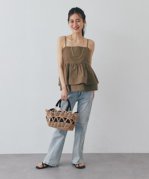La boutique BonBon（ラブティックボンボン）の「【タランゴ】ハンドメイドライナー付きかごバッグ（トートバッグ・レディース・ブラック・FREE）」の6枚目の写真