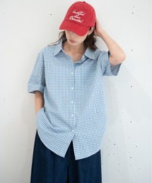 bashful base Oriental（バッシュフルベースオリエンタル）の「【bbO】ニュアンスラインチェックビッグシャツ（シャツ/ブラウス）」