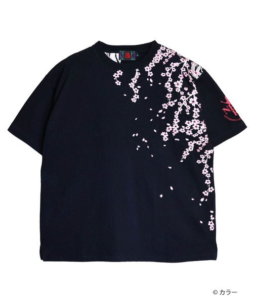 PANDIESTA(パンディエスタ)の「EVANGELION×錦 / ヱヴァンゲリヲン×ニシキ 綾波夜桜Tシャツ (M2)(Tシャツ/カットソー・メンズ・ホワイト/ブラック・M/L/XL/XXL)」の3枚目の写真
