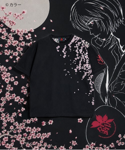 PANDIESTA(パンディエスタ)の「EVANGELION×錦 / ヱヴァンゲリヲン×ニシキ 綾波夜桜Tシャツ (M2)(Tシャツ/カットソー・メンズ・ホワイト/ブラック・M/L/XL/XXL)」の7枚目の写真