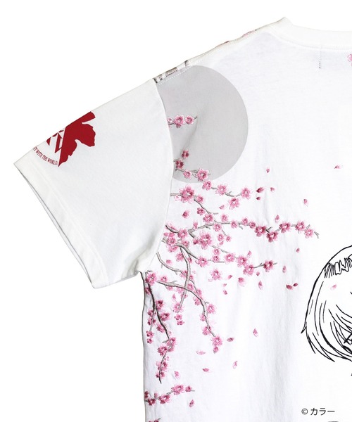 PANDIESTA(パンディエスタ)の「EVANGELION×錦 / ヱヴァンゲリヲン×ニシキ 綾波夜桜Tシャツ (M2)(Tシャツ/カットソー・メンズ・ホワイト/ブラック・M/L/XL/XXL)」の15枚目の写真