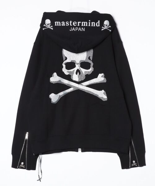 mastermind JAPAN(マスターマインド)の「GLASS BEADED ZIP UP HOODIE(パーカー・メンズ・ブラック・XL)」の2枚目の写真