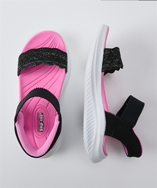 SKECHERS(スケッチャーズ)の「【SKECHERS】サンダル Slip-ins ULTRA FLEX 3.0 スリップインズ(サンダル・キッズ・ピンク・17.0cm/18.0cm/19.0cm/20.0cm/21.0cm/22.0cm/23.0cm)」の3枚目の写真