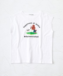 くまのがっこう 仲良し柄 フレンチ袖Tシャツ