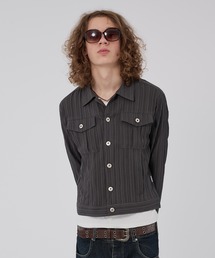 WISH FOR EVER（ウィッシュフォーエバー）の「RANDOM SHIRRING SHIRT JACKET/ランダムシャーリングシャツジャケット（その他アウター）」
