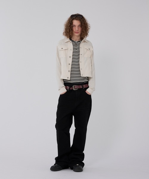 WISH FOR EVER(ウィッシュフォーエバー)の「RANDOM SHIRRING SHIRT JACKET/ランダムシャーリングシャツジャケット(その他アウター・メンズ・グレー/ホワイト/ブラック・SMALL/MEDIUM/LARGE)」の4枚目の写真