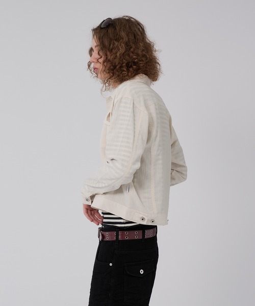 WISH FOR EVER(ウィッシュフォーエバー)の「RANDOM SHIRRING SHIRT JACKET/ランダムシャーリングシャツジャケット(その他アウター・メンズ・グレー/ホワイト/ブラック・SMALL/MEDIUM/LARGE)」の12枚目の写真