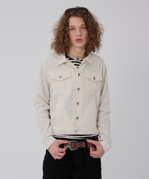 WISH FOR EVER(ウィッシュフォーエバー)の「RANDOM SHIRRING SHIRT JACKET/ランダムシャーリングシャツジャケット(その他アウター・メンズ・グレー/ホワイト/ブラック・SMALL/MEDIUM/LARGE)」の18枚目の写真