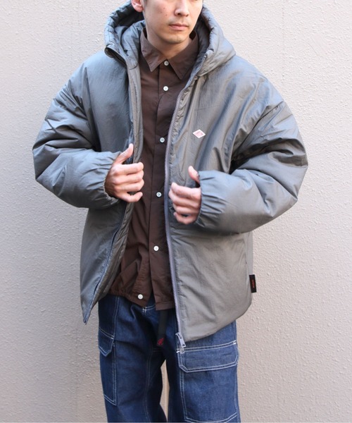 DANTON（ダントン）の「DANTON/ダントン　パーテックスフーデッドジャケット　PERTEX　HOODED JACKET　DT-A0811 PRD（ブルゾン・メンズ・グレー/ブラック・M/S/L）」の2枚目の写真