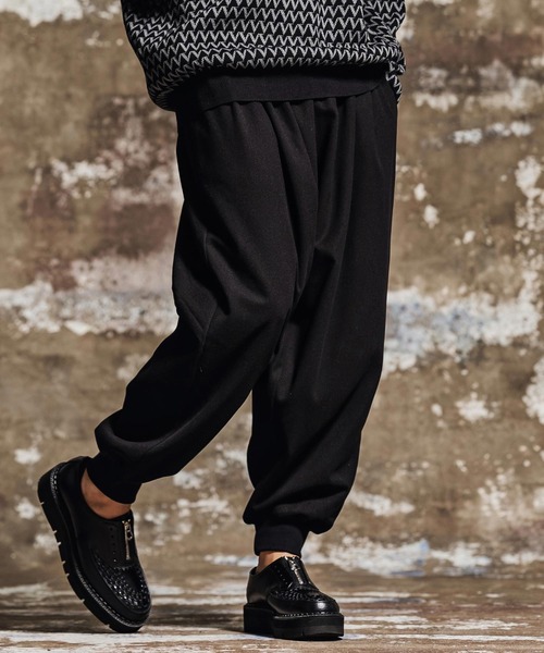 Jih Nunc(ジーヌンク)の「mp15201- 起毛TRバルーンリブパンツ(JIH-R1195)(その他パンツ・メンズ・ブラック/グレー/ネイビー・M/S/L)」の4枚目の写真
